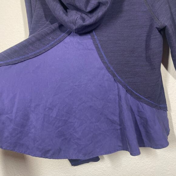 Lululemon Size 8 Pull Me Over Hoodie Purple Cotton Blend Long Sleeves Stretch - Picture 6 of 8